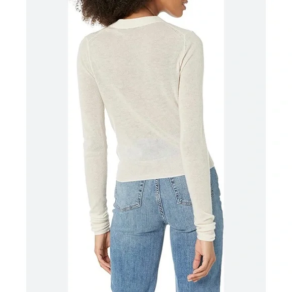 CLUB MONACO Ruched Button Up Sweater - Picture 6 of 6